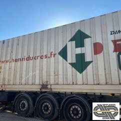 Semi-remorque Fruehauf + conteneur maritime 40 pieds