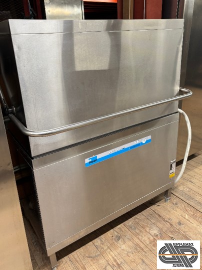 Lave-vaisselle professionnel Meiko DV 200.2 d’occasion – modèle à capot en inox, idéal pour restaurants, collectivités et cuisines professionnelles – 