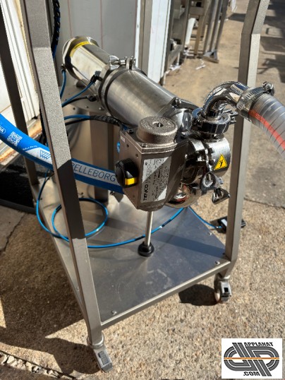 Cylindre de dosage avec soupape 2 voies d'une doseuse volumétrique sur chariot mobile – Tenco Doselite 1300 cc